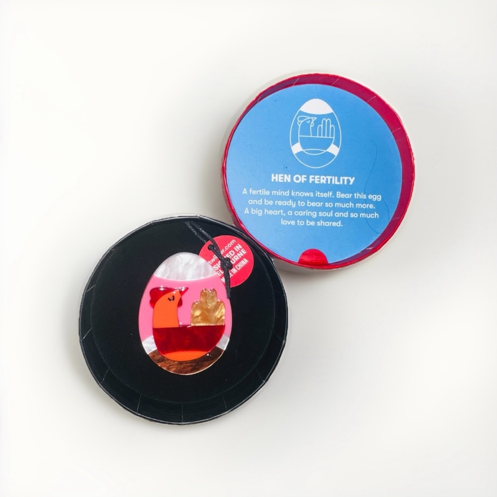 New In Box Erstwilder Pysanky Brooch